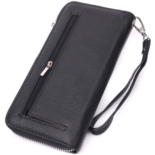 Гаманець ST Leather З натуральної шкіри Чорний (22562)