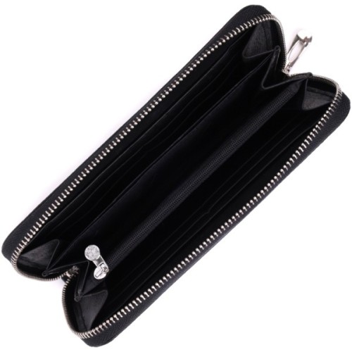 Гаманець ST Leather З натуральної шкіри Чорний (22562)