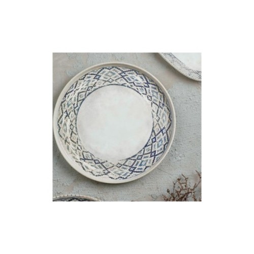 Тарілка By Bone серія "Rug" з бортом 90° 25 см (RUG-HL-25-RD)