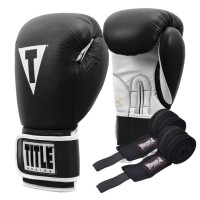 Боксерські рукавички Title Boxing Pro Style Leather Gloves3.0 Black/White 12 oz (TVVTG3 12 BK/WH)