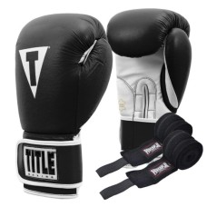 Боксерські рукавички Title Boxing Pro Style Leather Gloves3.0 Black/White 12 oz (TVVTG3 12 BK/WH)