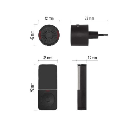 Дверний дзвінок EMOS бездротовий EMOS P5734B (P5734B)
