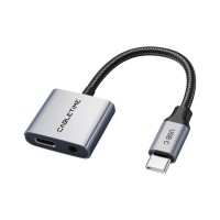 Перехідник USB-C M to 3.5mm F + USB-C F PD60W Cabletime (CA915750)
