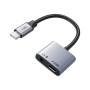 Перехідник USB-C M to 3.5mm F + USB-C F PD60W Cabletime (CA915750)