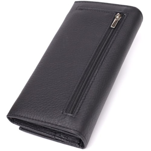 Гаманець ST Leather З натуральної шкіри Чорний (23097)