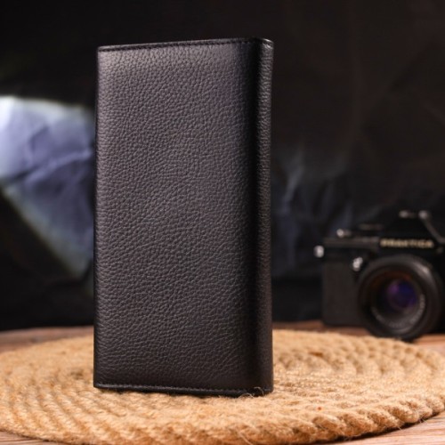 Портмоне Canpellini З натуральної шкіри Чорне (21529)