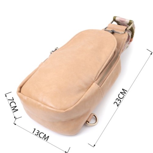 Сумка Vintage З екошкіри Світло-коричнева (22790)