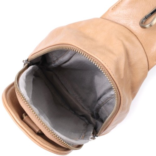 Сумка Vintage З екошкіри Світло-коричнева (22790)