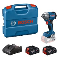 Гайковерт Bosch GDS 18V-350 18V, 2x4Ah, до 3400об/хв, 85/200/350Нм, квадрат 1/2", кейс 1.1кг (0.601.9M5.021)