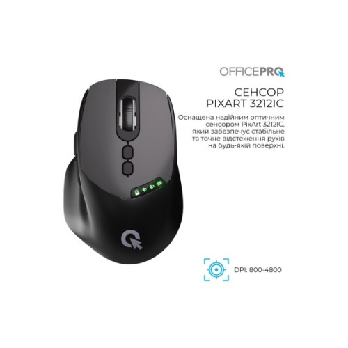 Мишка OfficePro M520B Wireless/Bluetooth Black (M520B)