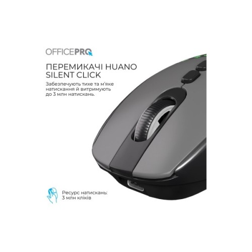 Мишка OfficePro M520B Wireless/Bluetooth Black (M520B)