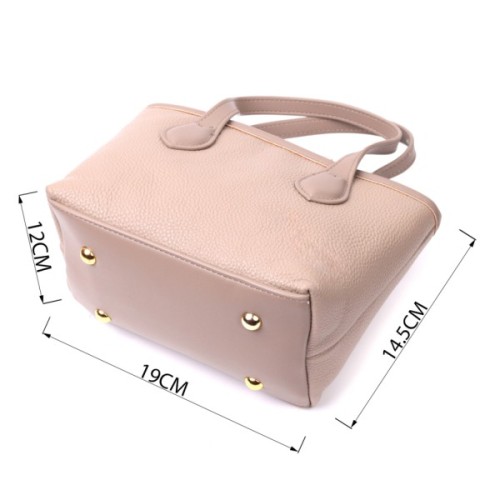 Сумка Vintage Жіноча з двома ручками з натуральної шкіри Бежева (22283)