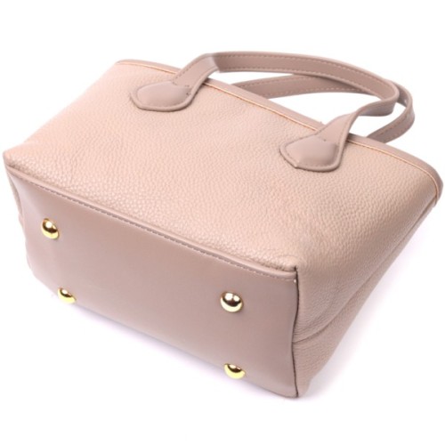 Сумка Vintage Жіноча з двома ручками з натуральної шкіри Бежева (22283)