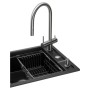 Мийка кухонна GRANADO Royal Artes black shine (+ подрібнювач Algar 1000 + змішувач Ferrol inox + дозатор Redondo inox (ksg1301)
