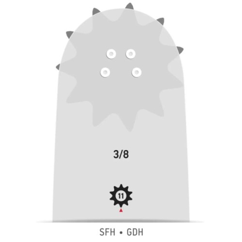 Шина для ланцюгової пили Oregon 0.325'', 1.5 мм, 18''/45 см (183SFHD025)