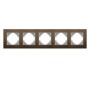 Рамка Videx BINERA шоколадний алюміній 5 поста (VF-BNFRA5H-CH)