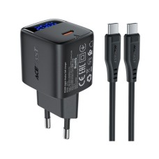 Зарядний пристрій Acefast USB-C 20W GaN + cable USB-C with digital display black (6974316284420) Зарядний пристрій Acefast USB-C 20W GaN + cable USB-C with digital display black (6974316284420)