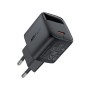 Зарядний пристрій Acefast USB-C 20W GaN + cable USB-C with digital display black (6974316284420)