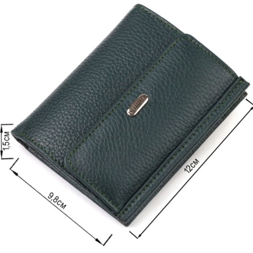 Гаманець Canpellini З натуральної шкіри флотар Зелений (21812)