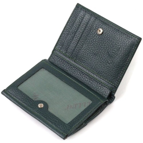 Гаманець Canpellini З натуральної шкіри флотар Зелений (21812)