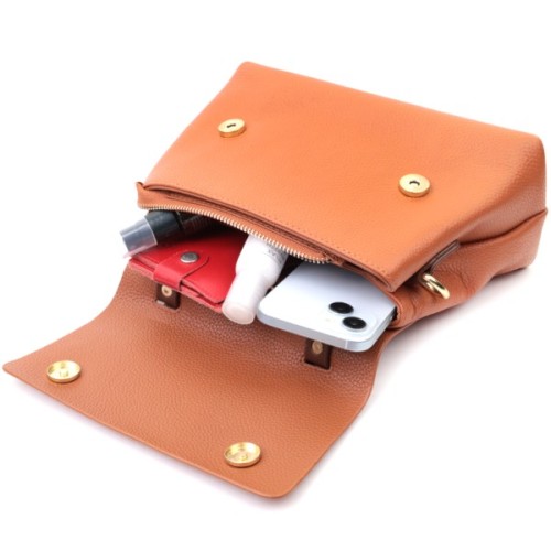 Сумка Vintage З натуральної шкіри Руда (22669)