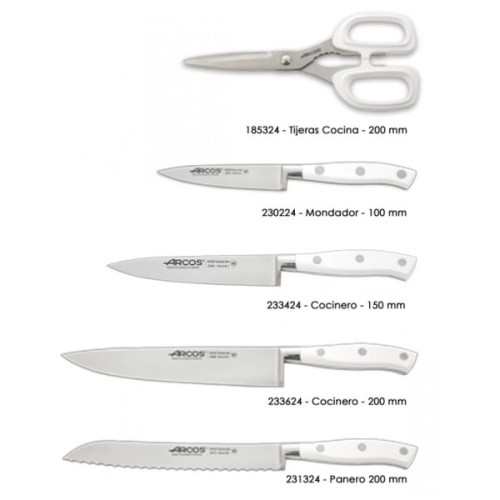 Набір ножів Arcos серія "Riviera White" 5 предметів (234524)