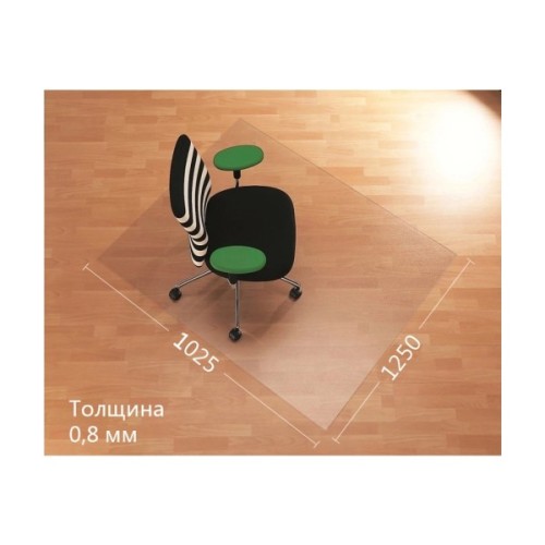 Килимок під крісло Аклас AironTrade 1250х1025х0.8 Прозорий (10027011)