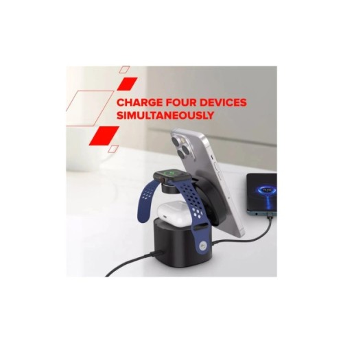 Зарядний пристрій Canyon 4-in-1 wireless charging stand 30W + charger 65W + cable 1.0m black (CNS-WCS405B)