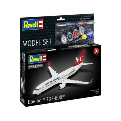 Збірна модель Revell набір Літак Boeing 737-800 "Turkish Airlines", рівень 4, 1:144 (RVL-63772)