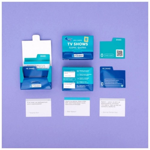 Навчальний набір English Student Картки для вивчення англійської мови TV Shows. Iconic Quotes (укр.) (591226004)