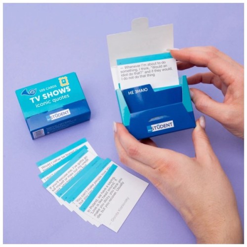 Навчальний набір English Student Картки для вивчення англійської мови TV Shows. Iconic Quotes (укр.) (591226004)