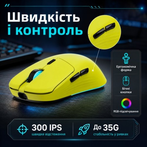 Мишка Thunderobot ML7 Tri-mode Yellow (6932066316051)