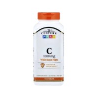 Вітамінно-мінеральний комплекс 21st Century Вітамін C з шипшиною, 1000 мг, Vitamin C with Rose Hips, 110 таблеток (CEN22383)