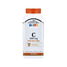 Вітамінно-мінеральний комплекс 21st Century Вітамін C з шипшиною, 1000 мг, Vitamin C with Rose Hips, 110 таблеток (CEN22383)