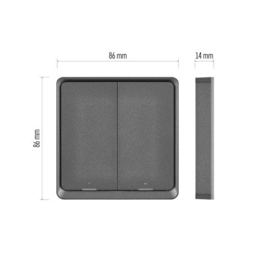 Розумний вимикач EMOS H5015 2 buttons ZigBee 3.0 Black (H5015)