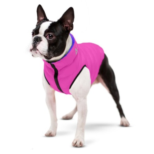 Курточка для тварин Airy Vest двостороння XS 22 фіолетово-рожева (1710)