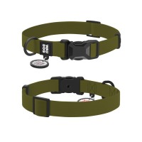 Нашийник для тварин WAUDOG Magnet c QR паспортом, магнітна пряжка-фастекс XL хакі (279731)