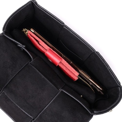 Сумка Vintage Жіноча з плетіннями з натуральної шкіри Чорна (22313)