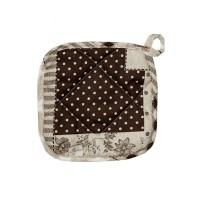 Кухонна прихватка Прованс Печворк коричневий Господиня 20х20 см (031500)