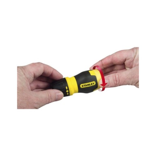 Набір викруток Stanley Multibit Stubby, реверсивна, з 6 змінними бітами (0-66-358)