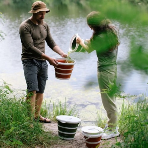 Відро складане Tribe Water Bucket 10 л olive (T-FJ-0048-olive)