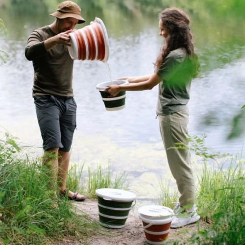 Відро складане Tribe Water Bucket 10 л olive (T-FJ-0048-olive)