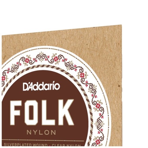 Струни для гітари D'Addario Folk Nylon Ball End Silver Wound / Clear Treble (EJ32C)