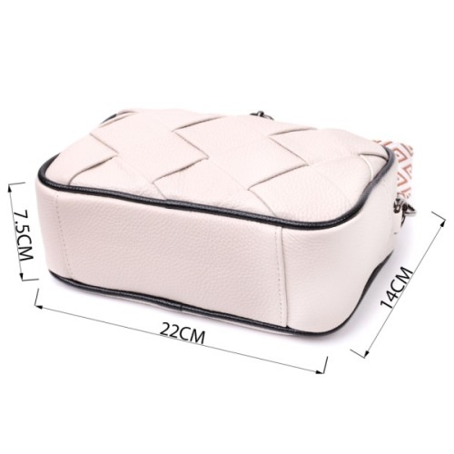 Сумка Vintage З натуральної шкіри Біла (22407)