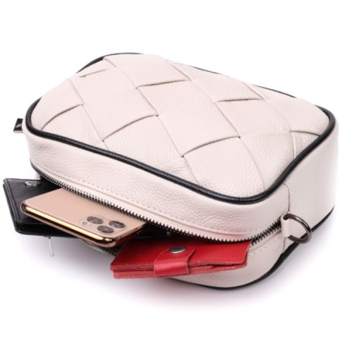 Сумка Vintage З натуральної шкіри Біла (22407)