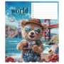 Зошит Школярик The World of Bears 12 аркушів клітинка (012-3443K)