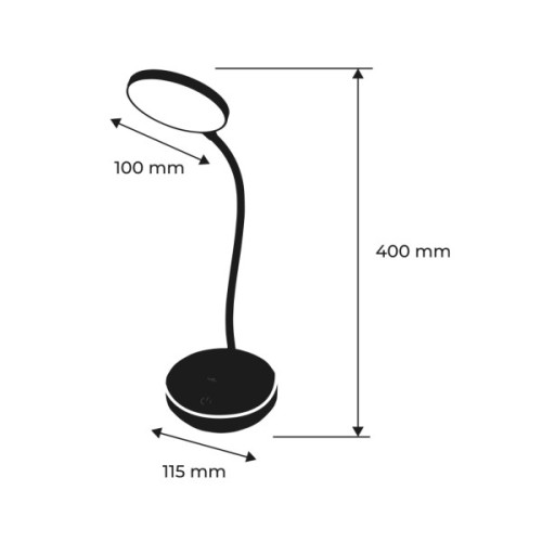 Настільна лампа Eurolamp 5W 400Lm 2800-6500K Type-C+Battery 2400mAh (LED-TLB-5W)