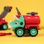 Конструктор Otamanko Машинка-конструктор Трансформер Динозавр 5 в 1 Червоний/блакитний (OTA-132TS)
