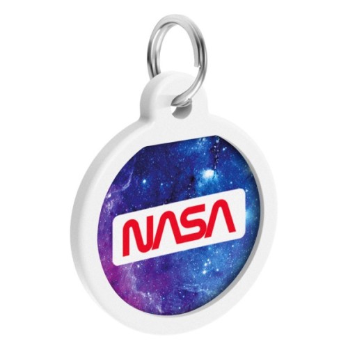 Адресник для тварин WAUDOG Smart ID з QR паспортом "NASA21", коло 25 мм (0625-0148)