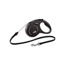 Повідець для собак Flexi New Classic S трос 5 м (чорний) (4000498022528)